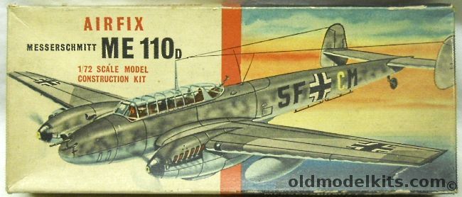 Airfix 1/72 Messerschmitt Me-110D (Bf-110D) - Type Two Logo Issue, 286 plastic model kit